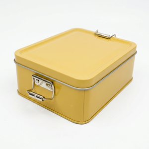 Multicolor Rectangular Double Clasp Metal Tin Box Lockable Storage Tin Can For Cookie Candy Jewelry Gift Packaging - Product Image 5