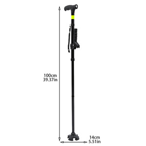 Bâtons de randonnée Cleye 74-100 cm, trois sections réglables avec lumières pour la marche en plein air - Product Image 4