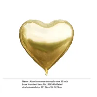 Nouveau ballon en aluminium mat en forme de cœur à cinq branches de 30 pouces, 1 couleur, marque TJ, modèle WJX, pour mariage, anniversaire, Saint-Valentin