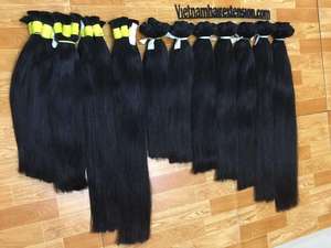 Extensions de cheveux humains lisses en gros, lots de cheveux vierges bruts naturels noirs pour tresses, pour les revendeurs - Product Image 1