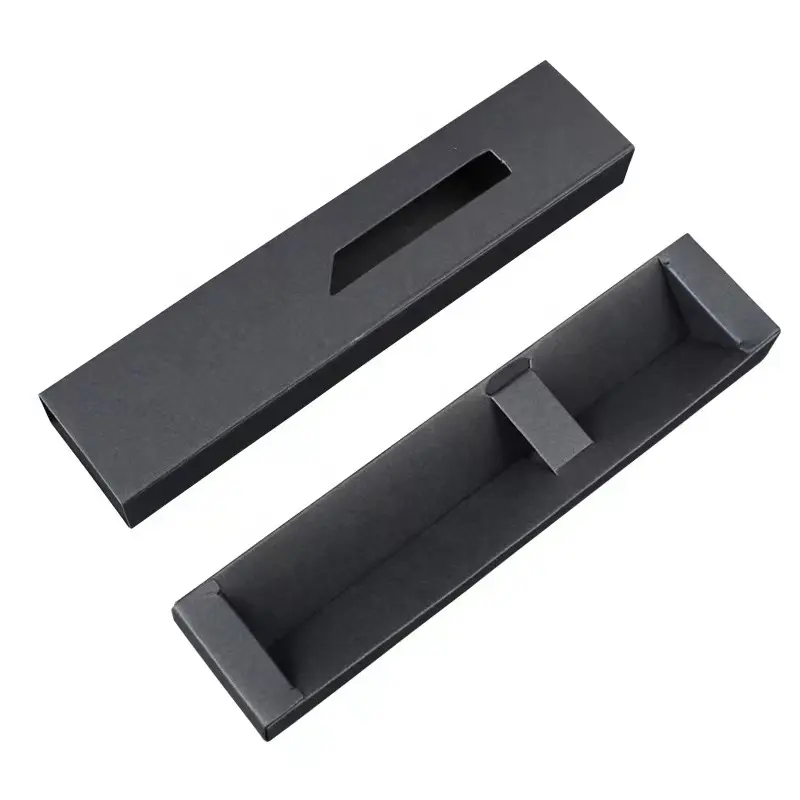กล่องปากกาแบบกำหนดเองกล่องกระดาษกล่องของขวัญบรรจุภัณฑ์สีดำสำหรับกล่องใส่ปากกา