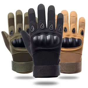 High Quality Hard Knuckle Protective Shock Resistant Tactic Equipment Full Finger Touch Screen Tactical Gloves