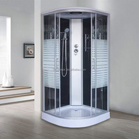 Cabine de douche moderne de luxe Foshan avec porte coulissante en verre trempé, cadre en aluminium et receveur intégré
