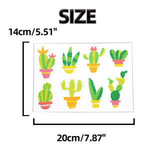 <span class=keywords><strong>Cactus</strong></span> populaire éducatif 3D bricolage diamant Art peinture autocollants créatif pâte artisanat Kits cadeaux pour enfants filles garçons adultes - Product Image 3