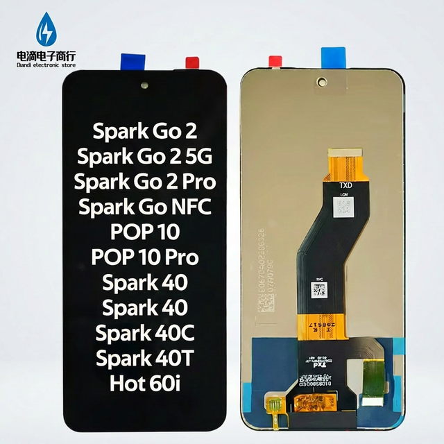 Wholesale LCD Screen for Tecno Spark 40C 40T Spark Go 2 5G POP 10 Pro Touch Digitizer Assembly Diandi