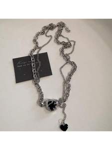 Collar con Cruz de Corazón Negro Estilo Punk Rock, Joyería Gótica, Regalo para Ella - Product Image 2