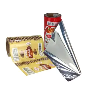 Custom High Quality Aluminum Waterproof Food Wrapping Film Candy Potato Chips Chocolate Sachet Roll Film For Packaging