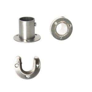 Stainless Steel Tube Flange Seat Bathroom Curtain Rod Hanging Bracket Fixing <b>Accessories</b> Support <b>Connectors</b> Shelf Supports - Product Image 1