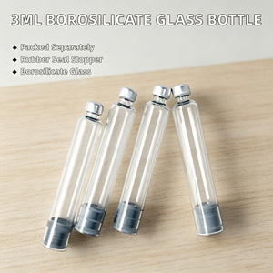 Clear Borosilicate Glass Sleeve 1.8ml 3ml With <b>Rubber</b> Plunger Aluminium Cap Sealed Pen Injector Spare Part Empty Glass Tube - Product Image 2