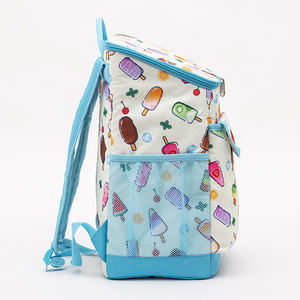 Sac à dos isotherme unisexe en PU de grande capacité (30 L) avec motif géométrique tendance, imperméable et fermeture éclair – Vente en gros - Product Image 4