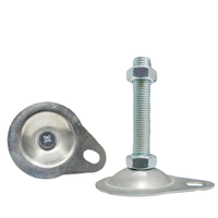 Pieds réglables M12 M14 M16, base de 76 mm, support d'oreille à trou ovale, pieds de nivellement pour support de convoyeur