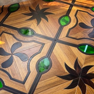 <span class=keywords><strong>Parquet</strong></span> en bois de rose Padauk de luxe avec incrustation de jade, <span class=keywords><strong>parquet</strong></span> <span class=keywords><strong>exotique</strong></span> durable pour les projets de villas et d'hôtels - Product Image 5