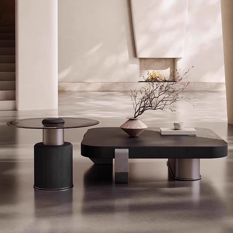 Modern Coffee Table for Living Room High-end Hotel Villa Wood Frame ...