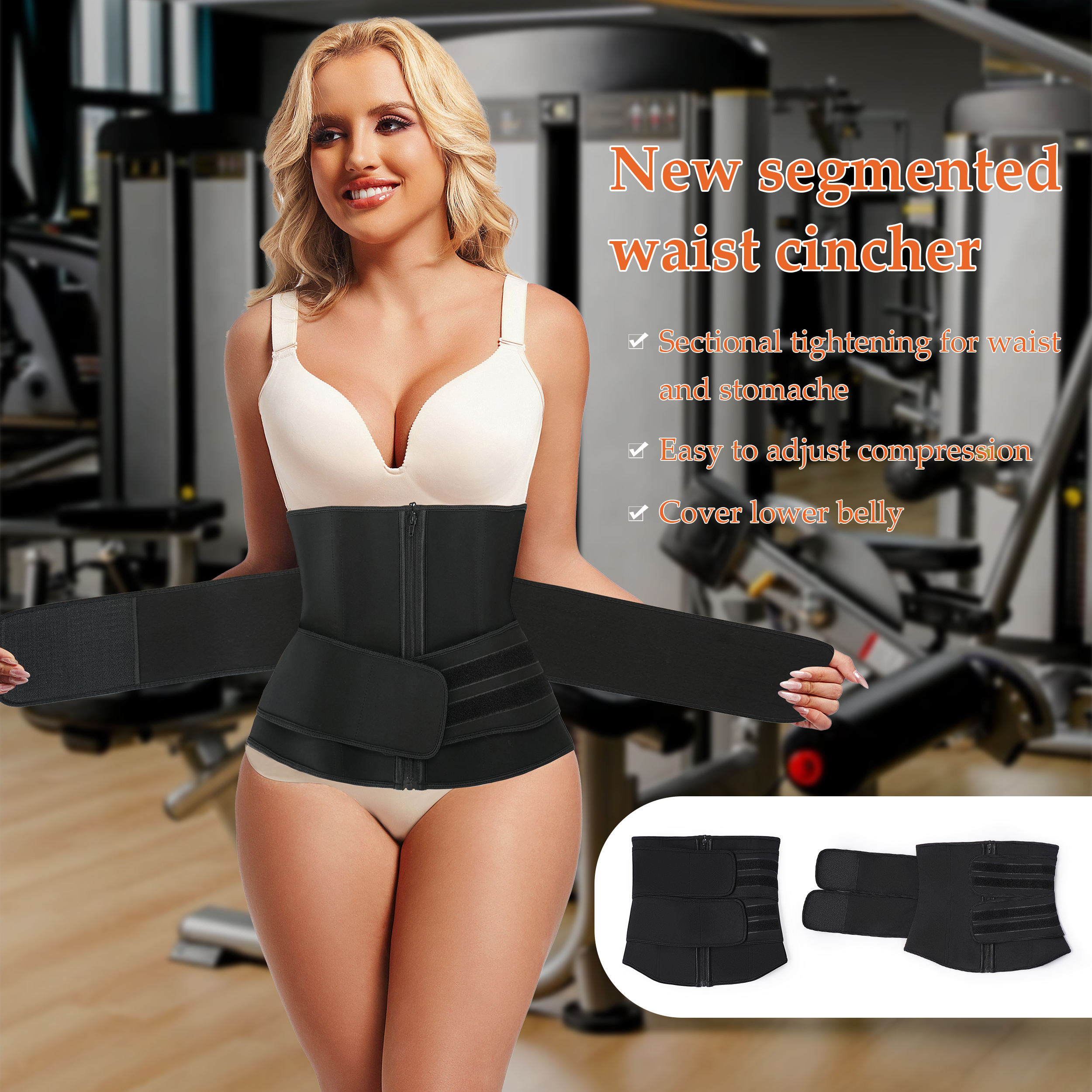 Neoprene Fat Melting Belt SteelFit Adjustable Waist Trimmer Belt