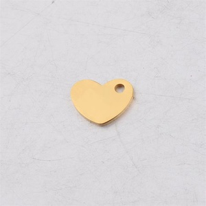 Hot Selling 7.5*10mm Stainless Steel Charms for Jewelry Marking Customized <b>Heart</b> Shape Pendants Charms - Product Image 5