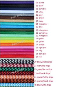 Câble textile en cuivre toronné à 2 conducteurs 0,75 mm², fil recouvert de tissu décoratif, isolation en PVC 300V pour suspension luminaire - Product Image 6