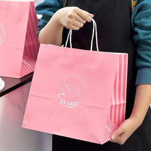 Bolsa de Papel Kraft Biodegradable y Ecológica para Pastelería, Postres, Galletas, Pasteles, Donuts y Waffles, con Logotipo Impreso Personalizado al por Mayor - Product Image 2