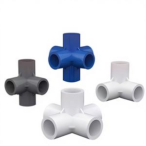 <span class=keywords><strong>PVC</strong></span>パイプ継手 三方向 四方向 五方向 六方向 三次元直角ジョイント 六角ヘッド水道管 DIY - Product Image 2