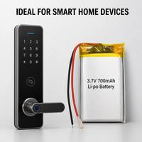 Baterai Li-Po Polimer Tahan Lama 3.7V 700mAh Slim-Cell Anti-Bengkak untuk Mesin POS Sistem Alarm Tag Elektronik Daya Tahan Lama
