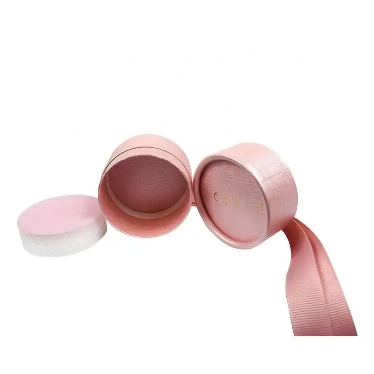 wholesale cardboard velvet ring box gift clothing jewelry paper tubes with ribbon