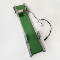 Mini Convoyeur à Bande PVC Réglable, Système de Convoyage Mobile pour Entrepôt, Ferme et Transformation Alimentaire