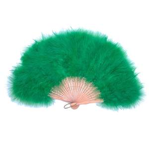 Handheld Maraboe Veren Fans Vintage Stijl Flapper Hand Fan Voor Kostuum Feest En Dansen - Product Image 2