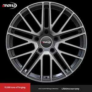 Rines Forjados RGW para Cayenne de 20, 21 y 22 Pulgadas, Aleación de Aluminio Estilo Nido de Pájaro, Negro Brillante con Borde Mecanizado - Product Image 2