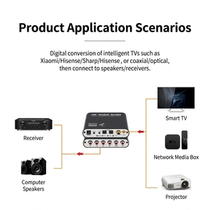 Decodificador de <span class=keywords><strong>Audio</strong></span> Justlink 5.1 CH, Convertidor de <span class=keywords><strong>Audio</strong></span> DTS AC3 SPDIF Coaxial a RCA de 3.5 mm para Cine en Casa, TV y Amplificador - Product Image 5