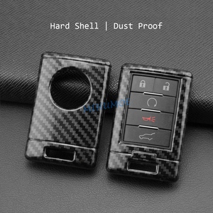 เคสกุญแจรถยนต์คาร์บอนไฟเบอร์ พร้อมห่วงคล้อง สำหรับ Cadillac Dts Sts Cts Srx Xts Ats Corvette Escalade ปี 2015-2020 - Product Image 5