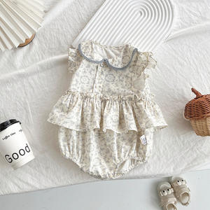 Vendeur chaud impression été enfant en bas âge enfants nouveau-nés mode couleur sans manches body combinaisons tricoté coton mignon bébé vêtements - Product Image 2