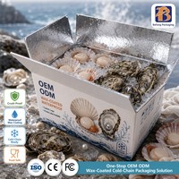 Boîte de conservation thermique pliable personnalisable en gros, en matériaux recyclés, carton isotherme aseptique pour l'exportation et l'emballage de la chaîne du froid