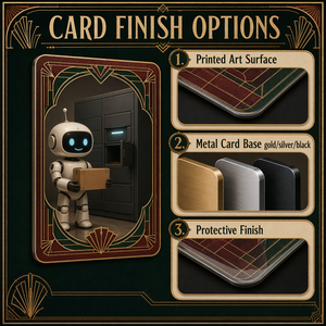 Cartes à collectionner en métal personnalisées, la Station Robot, impression HD, en acier inoxydable, pour collectionneurs de cartes TCG et cadeaux - Product Image 6