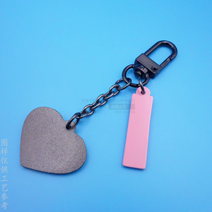 Llavero Personalizado de Aleación de Zinc Licheng, Diseño de Corazón de Dibujos Animados, Impresión Digital, Colgante Promocional Portátil para Bolsos - Product Image 4