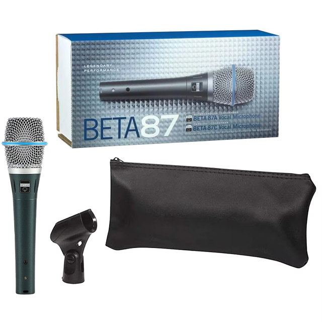 BETA87A High Quality Wired Condenser Microphone-Metal Noise Cancelling Super Cardioid Clear Sound for Singing Recording
