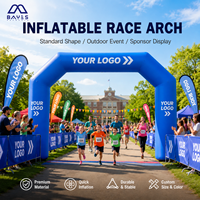 Arche Sportive Gonflable avec Souffleur Interne Personnalisée Ligne Départ et d'Arrivée pour Marathon Triathlon et Cyclisme