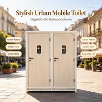 Unité de toilettes extérieures multi-portes préfabriquée intelligente pour installations publiques urbaines, WC modulaire mobile écologique pour hôpitaux et appartements