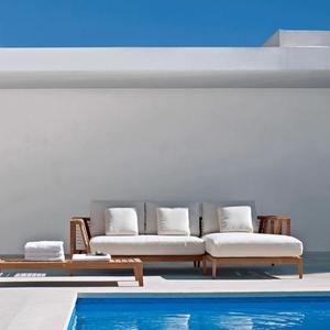 Canapé d'extérieur <span class=keywords><strong>en</strong></span> teck et rotin, vente chaude, directement de l'usine, mobilier de <span class=keywords><strong>jardin</strong></span> et de balcon très rentable - Product Image 3
