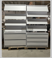 YEKS Vitrine de présentation de carreaux multifonctionnelle moderne en acier de qualité commerciale supérieure avec tiroirs à fentes pour la porcelaine