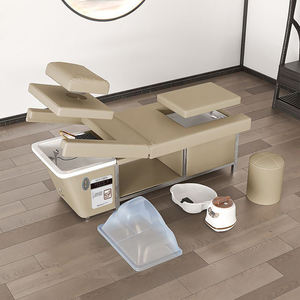 Lettino da Parrucchiere Elettrico Regolabile in Pelle Sintetica con Circolazione d'Acqua, Massaggio per Piedi e Testa, per Saloni di Bellezza e Spa Capelli, Design Moderno - Product Image 4