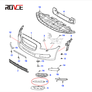 ROVCE, decoración de coche de alta calidad, embellecedor de luz antiniebla para <span class=keywords><strong>Jaguar</strong></span> <span class=keywords><strong>XJ</strong></span> 2016 <span class=keywords><strong>2017</strong></span> 2018 C2D43043 C2D43044 - Product Image 3