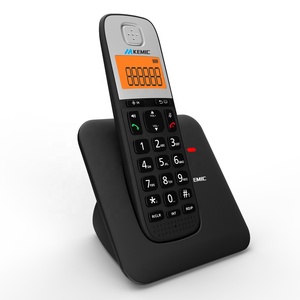 Téléphone de bureau analogique sans fil sans fil compatible <span class=keywords><strong>DECT</strong></span> noir avec identification de l'appelant pour le bureau et la maison - Product Image 3