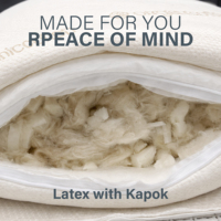 Oreiller de soutien cervical en coton biologique naturel, hybride latex et kapok, certifié Oeko-Tex, moderne, pour un sommeil profond toute saison, directement de l'usine