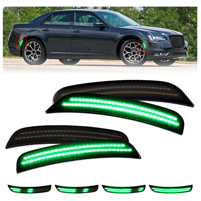 Humo Dinámico-Doble fila Luz verde C02-02-0599