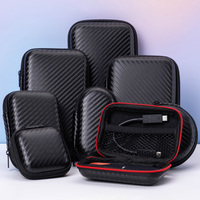 Étui de rangement numérique en EVA durable multi-tailles, antichoc, avec fermeture éclair, personnalisable avec logo, pour écouteurs, chargeur, câble et batterie externe