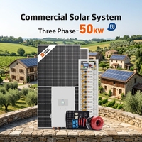Sistema Solar Trifásico de 50kW 100kWh con Inversor Híbrido y Batería para Casa, Villa o Granja