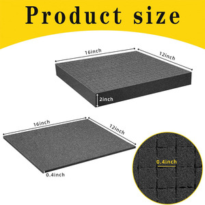 <span class=keywords><strong>Polyurethane</strong></span> bọt chèn cho các trường hợp đóng gói bọt Đen Craft tấm xốp đóng gói Padding 2 <span class=keywords><strong>inch</strong></span> dày cho máy ảnh hộp công cụ lưu trữ - Product Image 3