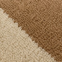 Tapis moderne bicolore moka crème avec bordure contrastante, grand tapis minimaliste pour entrée, idéal pour une décoration intérieure sophistiquée