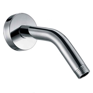 Suporte de cabeça de chuveiro fixo em parede, durável, braço, casa, tubo de aço inoxidável, dobra com flange, chuveiro, acessório, banheiro, 150mm