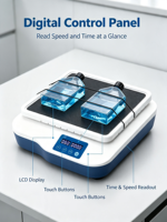 Agitateur orbital numérique de laboratoire VIKERI SK-L180-Pro avec écran LCD, capacité de charge de 2,5 kg, agitateur de laboratoire avec moteur DC sans balais