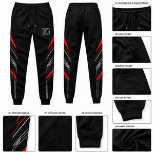 Pantalon de survêtement contrasté pour homme, taille élastique, poches latérales, vêtements de sport, pantalon de survêtement pour homme en vente, prix de gros - Product Image 4